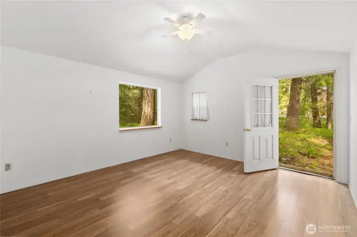 Guest cabin offers a multitude of possibilities.