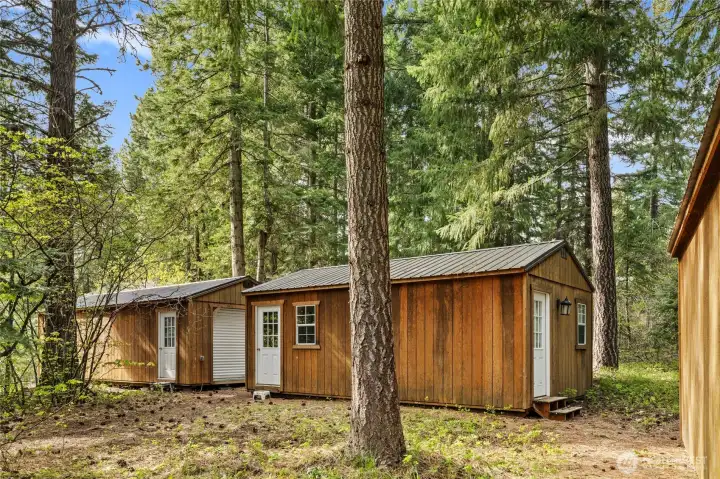 Outbuildings provide tons of storage or space for hobbies.