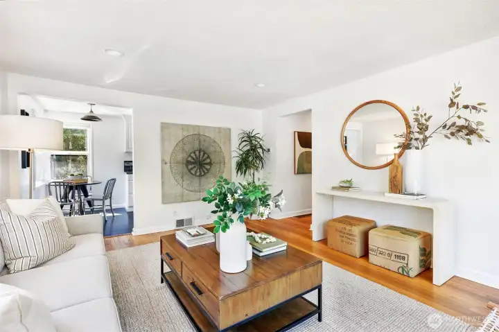 Easy floor plan feels roomy and spacious.
