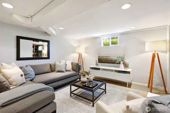 Lower finished room provides that extra room for flex.