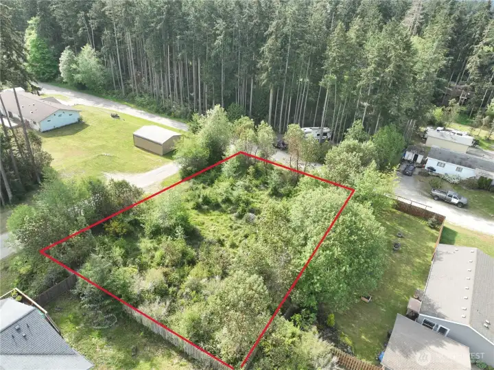 There is a camper on the parcel to the west owned by a couple from Montana. They come visit it yearly and the small property is well kept.