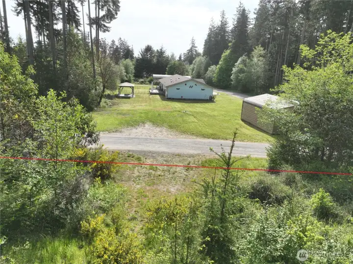 this would be the southerly exposure from the property.
