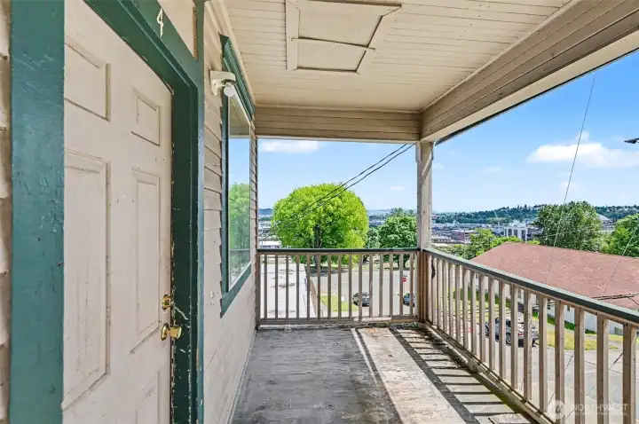 Every unit welcomes residents with a charming front porch area, providing a warm and inviting entry.