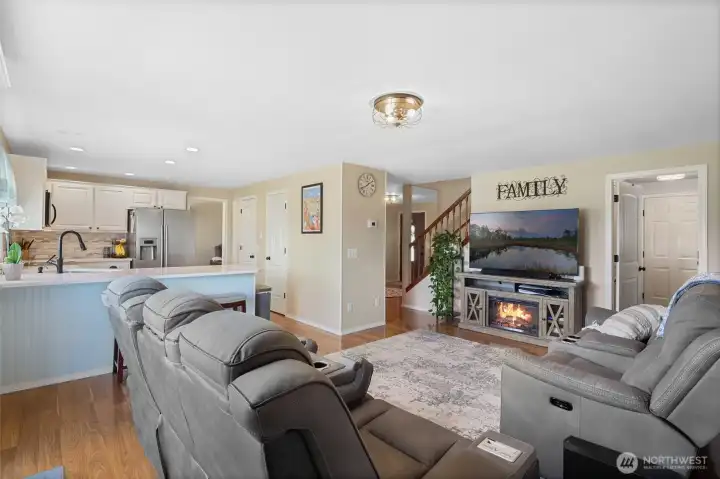 Open concept living room and kitchen Open concept living room and kitchen