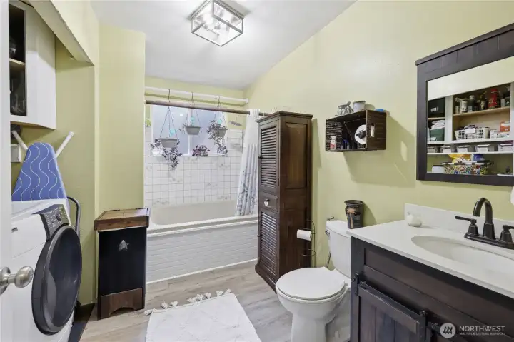 Laundry and lower level bath