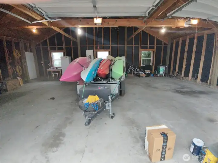 3 Bay Garage looking from front to back