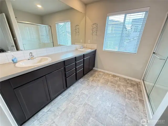 Primary Bathroom with Double Sink Vanity