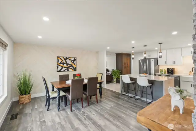 Open-concept dining space
