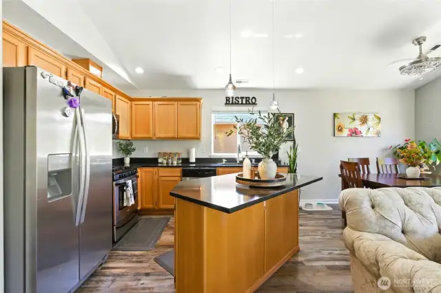 Spacious kitchen with ample storage