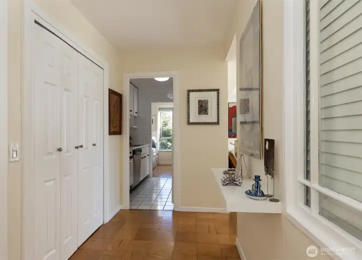 A gracious entry hall greets as you enter 410.