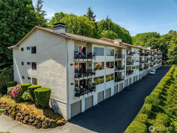 East facing building captures incredible sunsets over the Olympics.