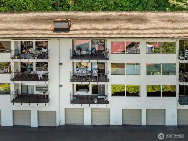 Attached two-car tandem garage