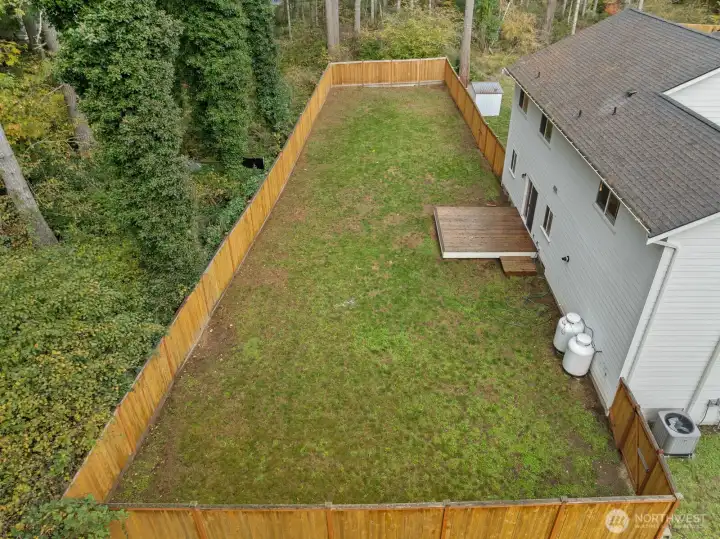 Large backyard ready for anything.