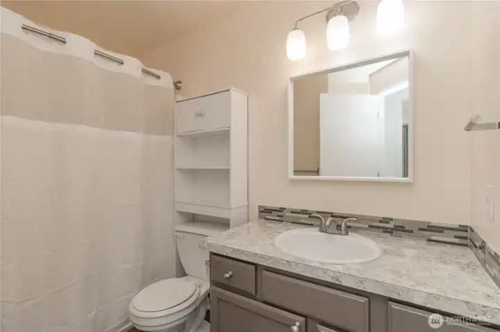 Updated main full bathroom upstairs.