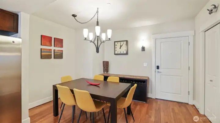 Workspace or informal dining area off of the entry