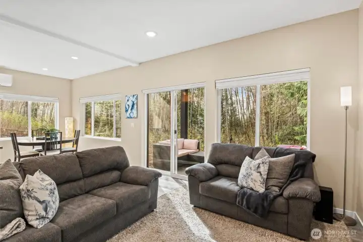 Plenty of windows to enjoy the greenery.