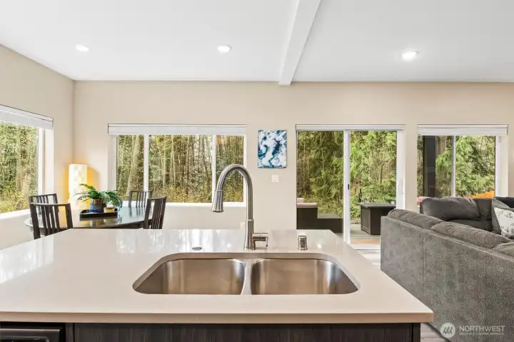 Stainless steel appliances.