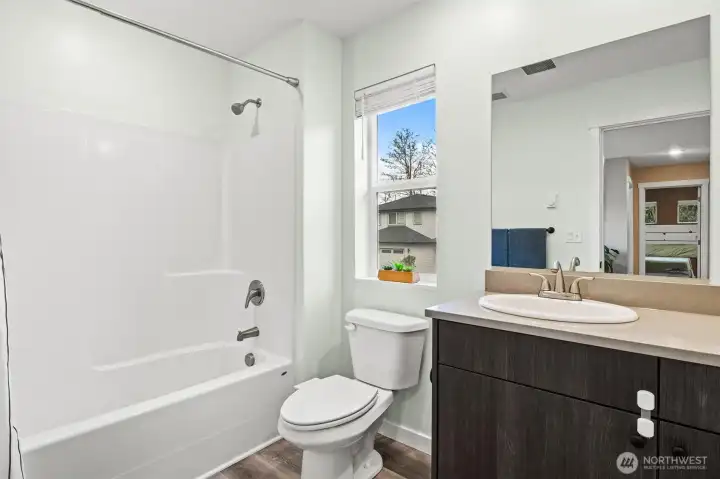 Upstairs second bathroom.