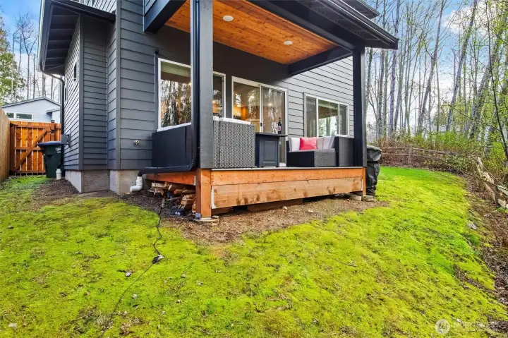 Private patio out back.