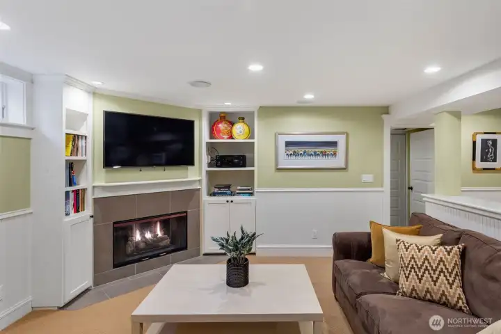 When the lower level was finished the home was earthquake retrofitted.