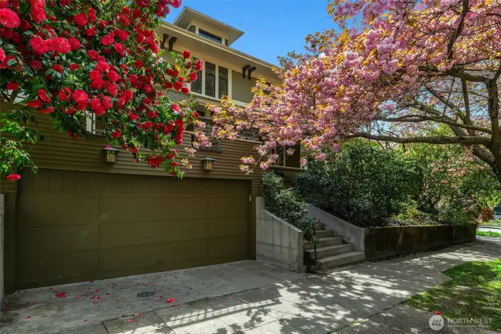 Rare large two-car garage.