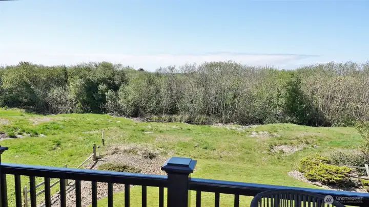 View from #202's Deck.  View of the Dunes and peak-a-book views of the Ocean.