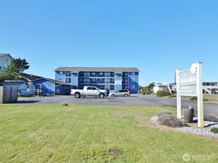 Front of the Nautilus building on Ocean Shores Blvd NW.