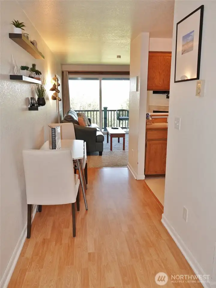 Dining Area w/ laminate flooring.