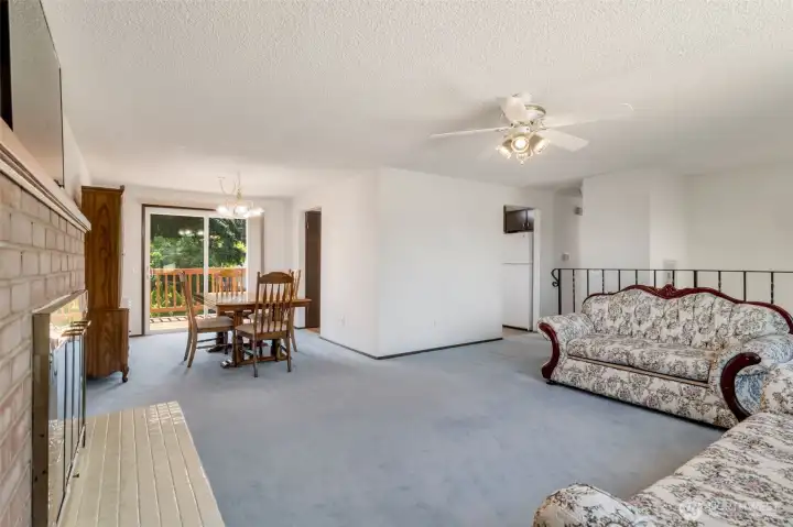 Living/dining area.