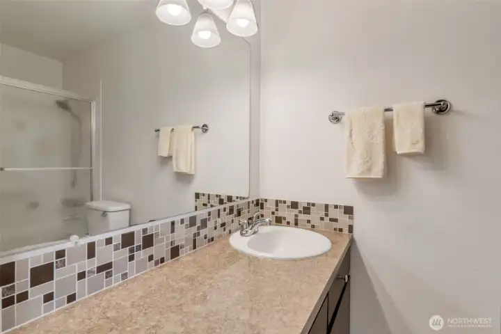 Remodeled primary bath.