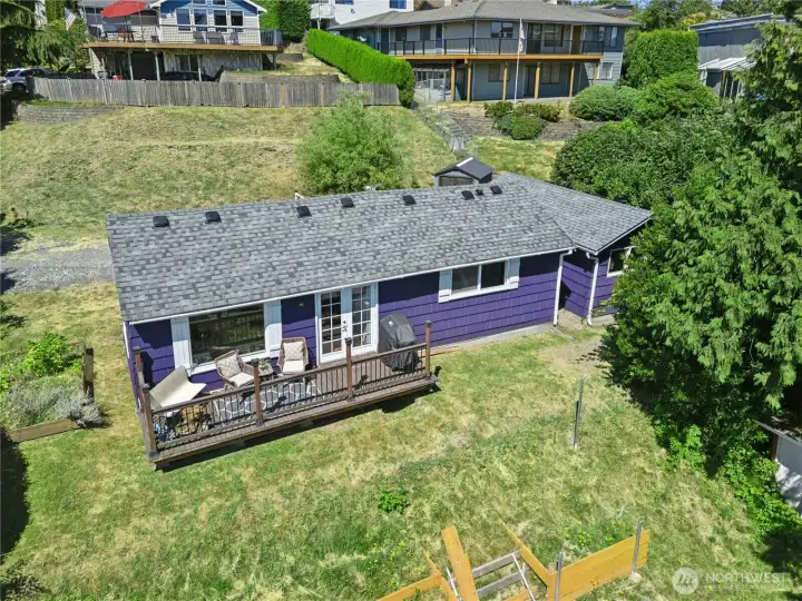 Apple & Plum trees. Large trex deck great for entertaining and grilling! Apple & Plum trees. Large trex deck great for entertaining and grilling!