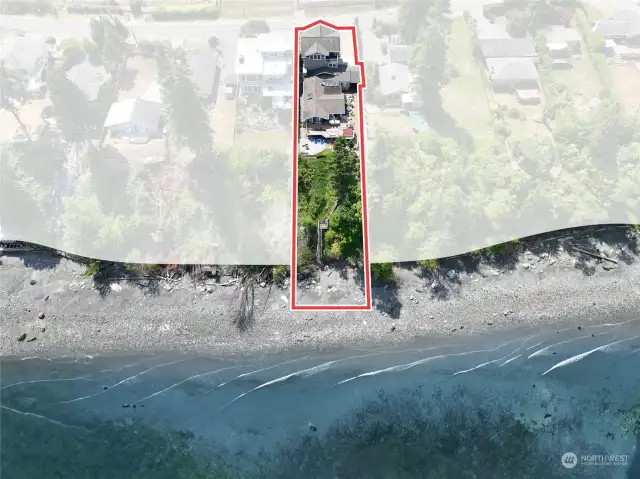 Rough outline- In addition to having your own Waterfront - home also share tidelands with some of the neighbors.