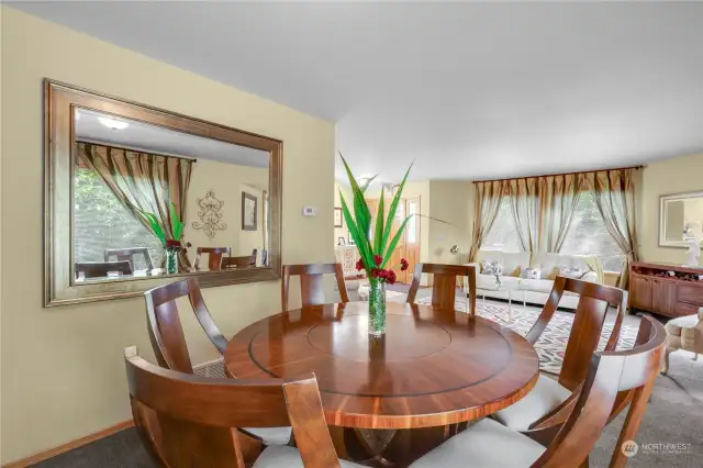 Dining room and kitchen