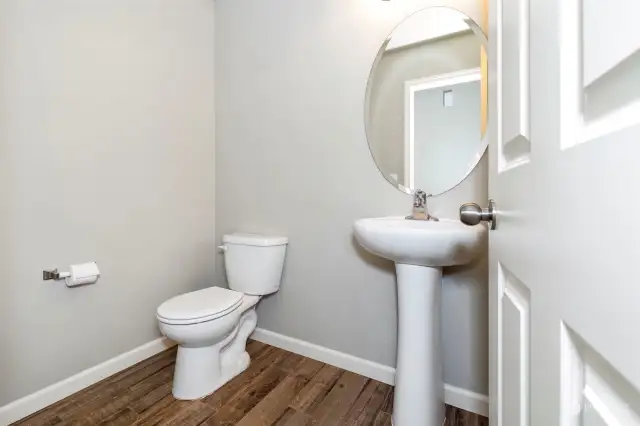 Powder room on the first floor