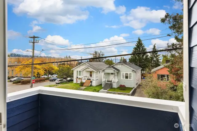 South-facing balcony on the living level offers outdoor space to enjoy your morning coffee or evening wind-down.