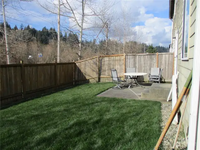 Rear Fenced Yard