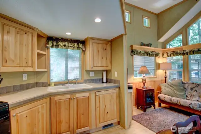 Lots of counter space and cabinets