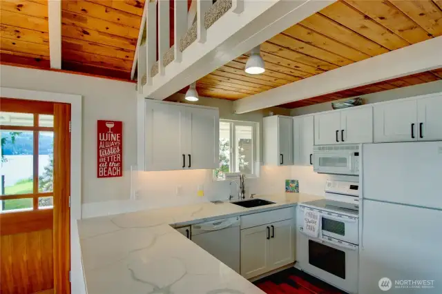 Kitchen has ample counter space.