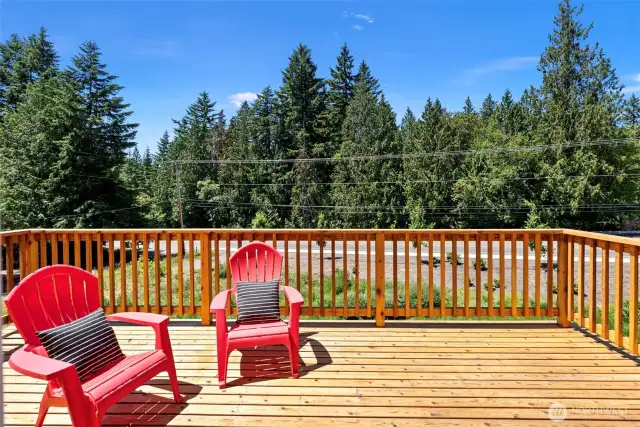 Wood Deck off Main Floor facing Silverdale Way
