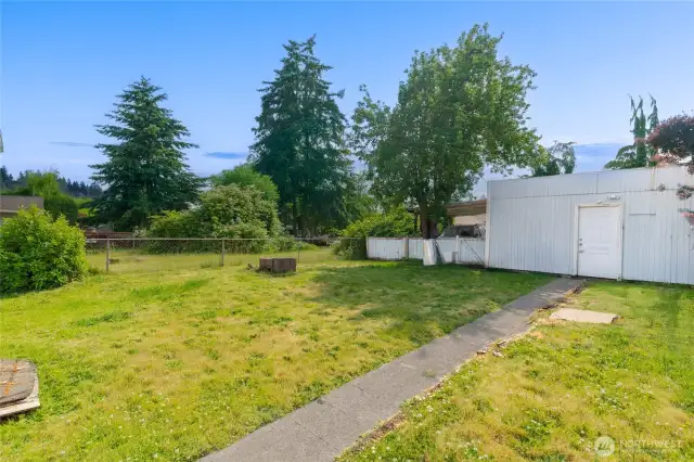 Detached 2 car garage and carport.