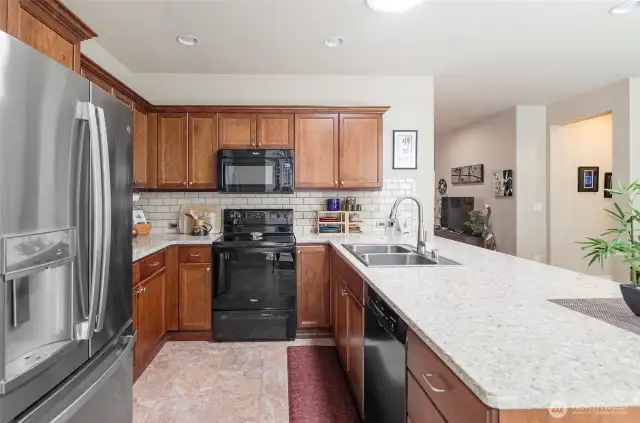 Newer smooth top stove.  Bosch dishwasher. New refrigerator.