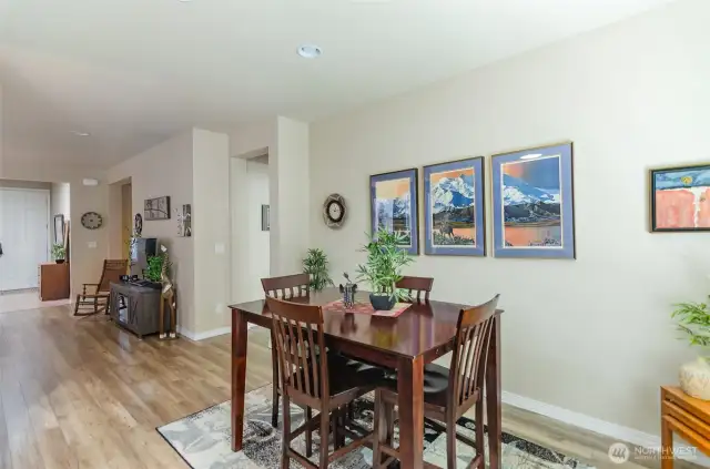 Open dining area.  There's room for an expanded table if needed.