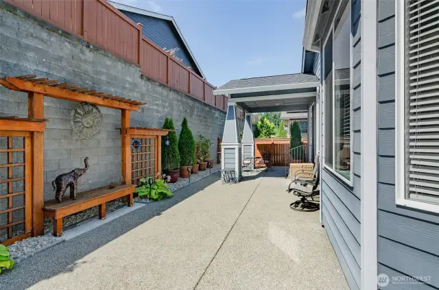Another view.  No need for a lawnmower in this yard.
