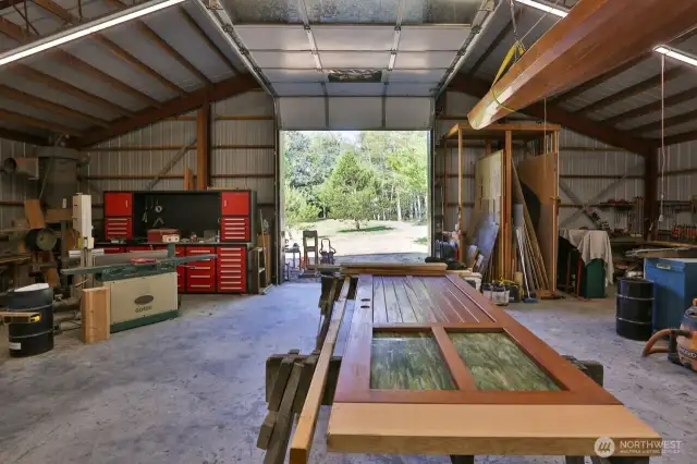 2520 sq foot shop where all the custom woodwork by Treehouse Remodeling was crafted. Shop can accommodate several vehicles.