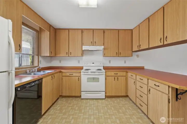 Kitchen with appliances included
