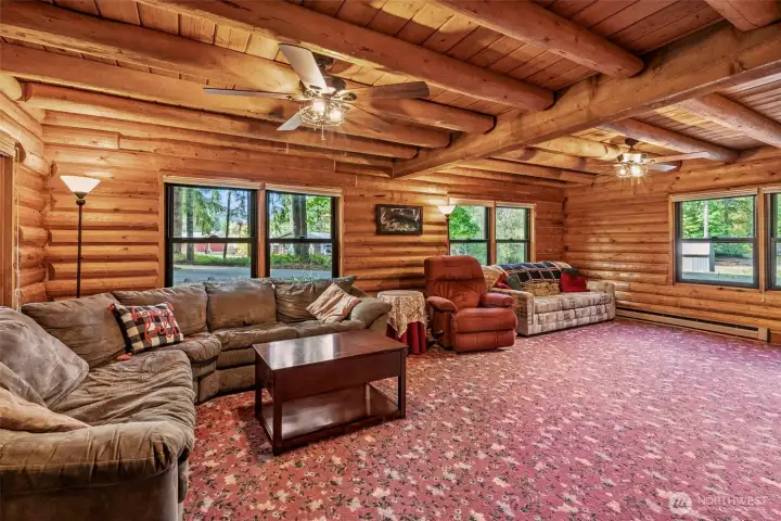 Spacious living room area