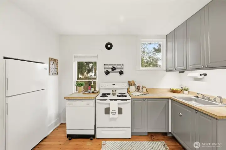 Light & bright with a fridge built in