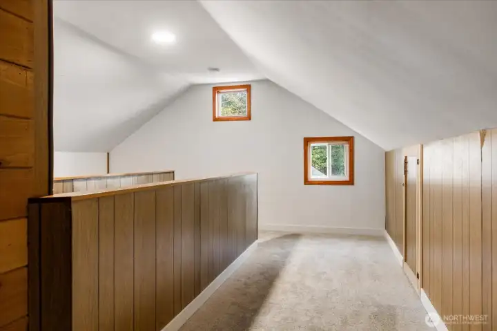 Upper level landing features new soft carpets and plenty of light