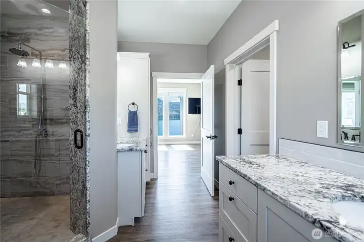 Primary Suite Bathroom with Walk in Closet