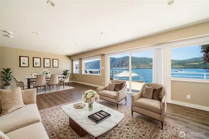 Lower Living Room - Digitally Staged